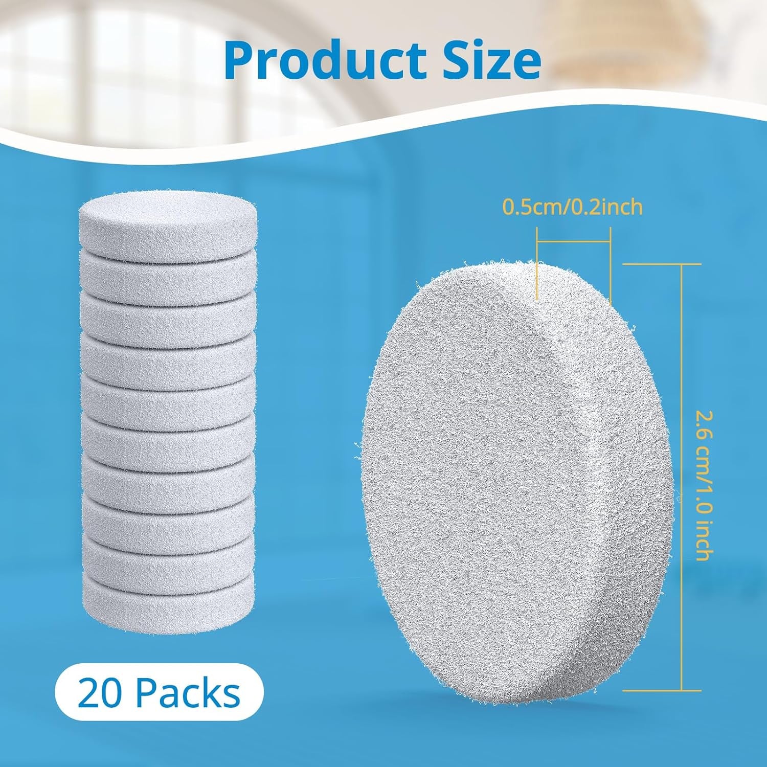 20 Pack Core Mini Aroma Pads Replacement for LEVOIT LV-H128 Essential Oil Replacement Aromatherapy Refill Pads Compatible with LEVOIT Core Mini & LV-H128 Air Purifier, White