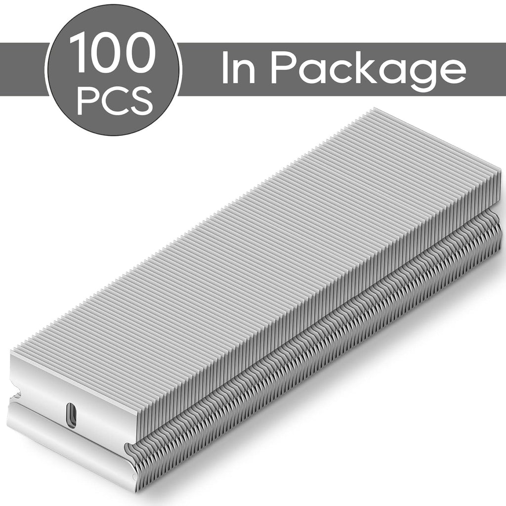 100PCS Single Edge Razor Blades, Industrial Razor Blades for Scraper, Suitable for Removing Labels, Decals, Stickers and Old Paint